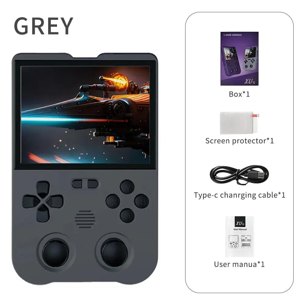 Coopreme XU10 Handheld Game Console 3.5" IPS Screen 3000mAh Battery Linux System Portable Video Game Console - Best gifts Retro Console - OLDIGITALS 64G / XU10 GREY Best gifts Retro Console - OLDIGITALS